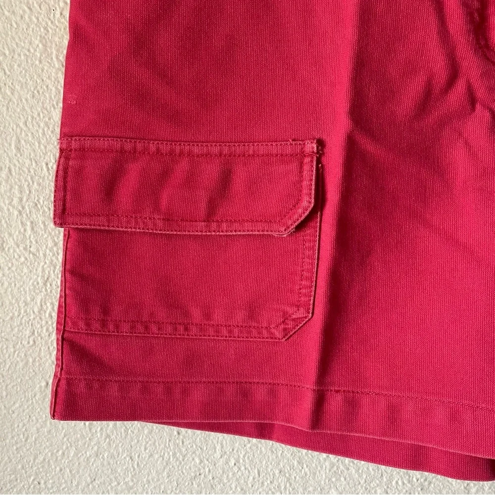 Marsh Landing Denim Cargo Shorts Women’s 14 Petite Red High Waisted 90s Casual - Picture 6 of 16